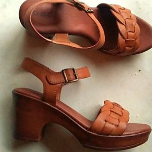 BOC boho platform chunky brown  heeled sandals